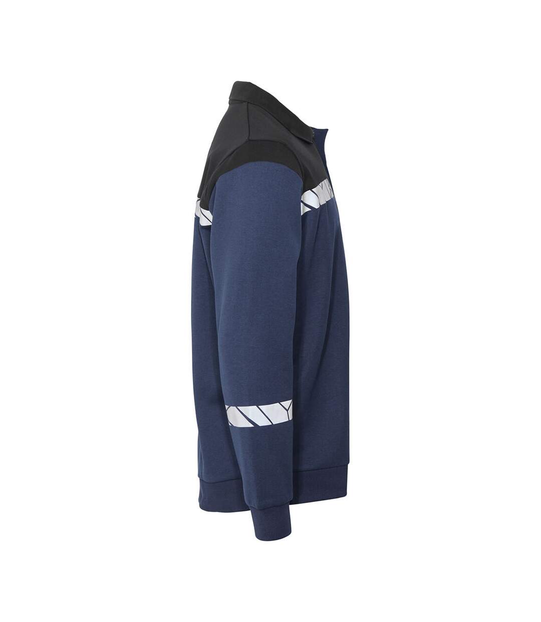 Mens Progression Hi-vis Polo Sweatshirt Navy Black Projob-3