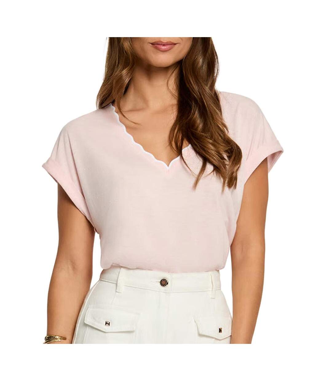 T-Shirt rose femme morgan diana-1