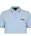 Mens Paddy Pro Cotton Pique Polo Shirt Blue Boss-3
