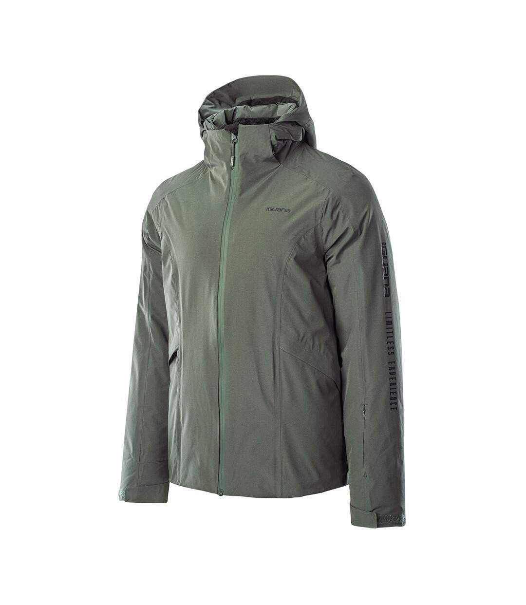 Veste Hiver Lotho Homme Vert Forêt Foncé Noir Iguana-4