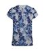 Womens/ladies sofia printed organic cotton double layer blouse estate blue Weird Fish-2