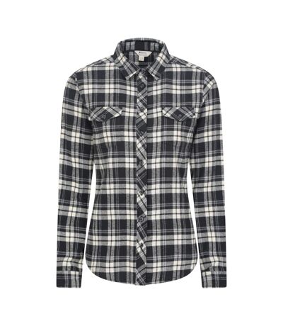 Womens/ladies willow flannel shirt black Mountain Warehouse