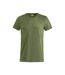 T-shirt Basic Homme Vert Kaki Clique-3