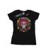 Disney T-shirt en coton imprimé tête de mort brodée Femmes/Dames Coco (Noir) - UTBI14497-1