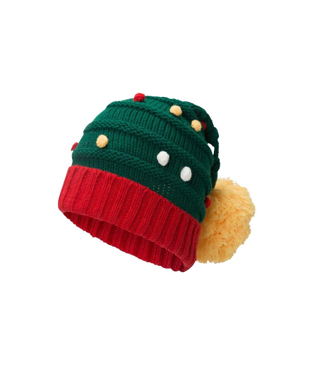 Christmas Tree Beanie Green Red Yellow Mountain Warehouse-2