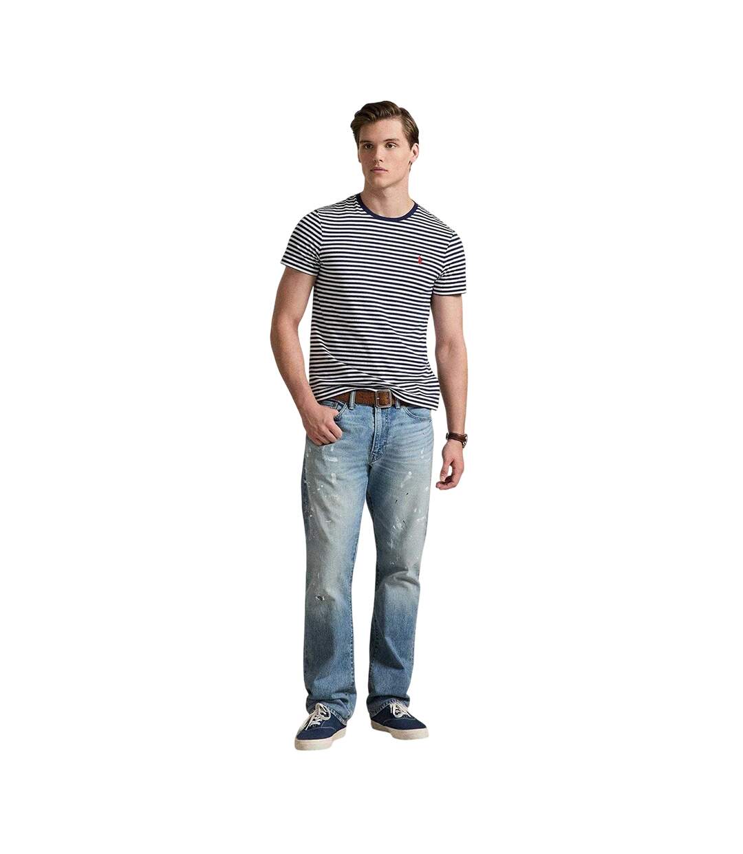 T-shirt Motif/style À Rayures Homme Bleu Marine Ralph Lauren-4