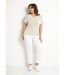 Pull doux col rond sans manches effet rayé-3