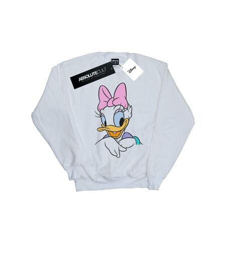 Disney Sweatshirt Daisy Duck Big Portrait - Femmes/Ladies (Blanc) - UTBI28187