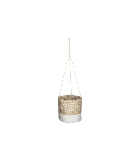 Lot de 2 Cache-Pots à Suspendre Seagrass 15cm Blanc