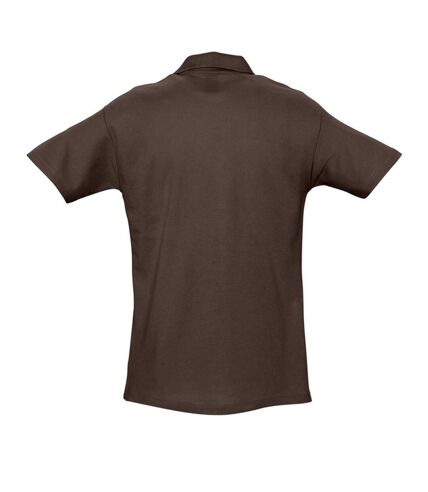 SOLS Mens Spring II Short Sleeve Heavyweight Polo Shirt (Chocolate)