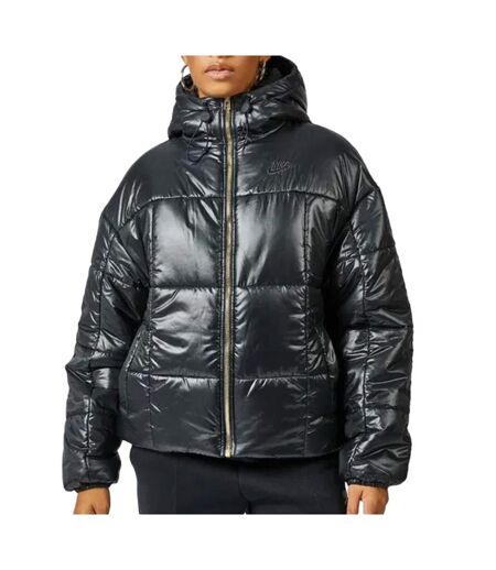 Doudoune noire femme nike w nsw pe shine puffer - m