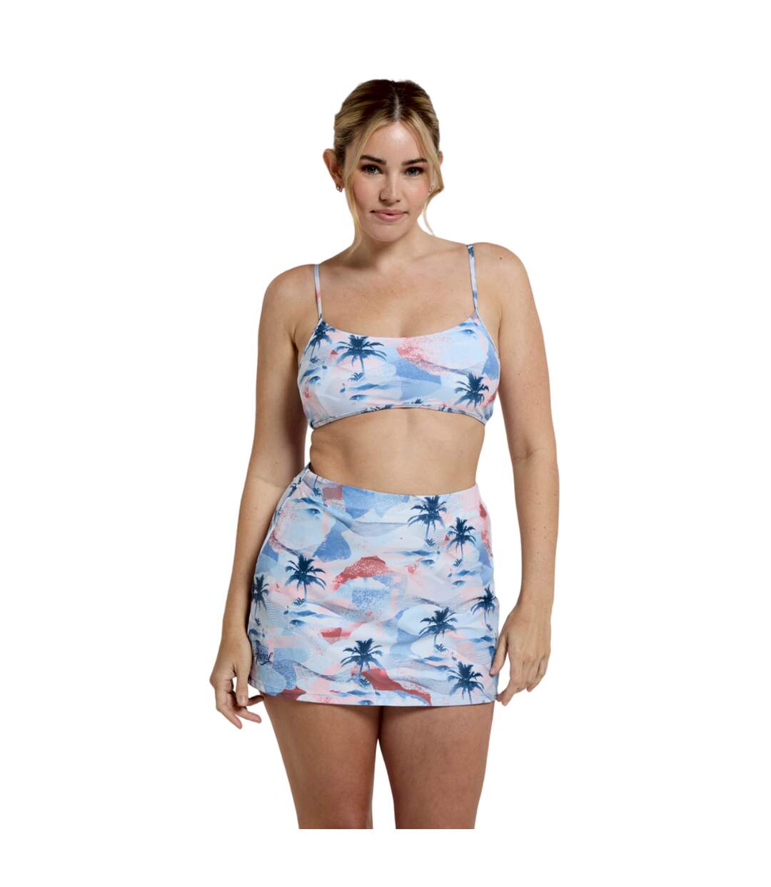 Haut de maillot de bain femme bleu / blanc Animal-3