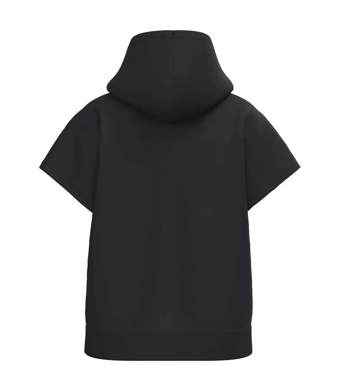 Womens/ladies French Terry Short-sleeved Hoodie Black Native Spirit-2