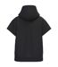 Womens/ladies French Terry Short-sleeved Hoodie Black Native Spirit-2