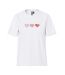 T-Shirt blanc/rouge femme pieces pcoda-1