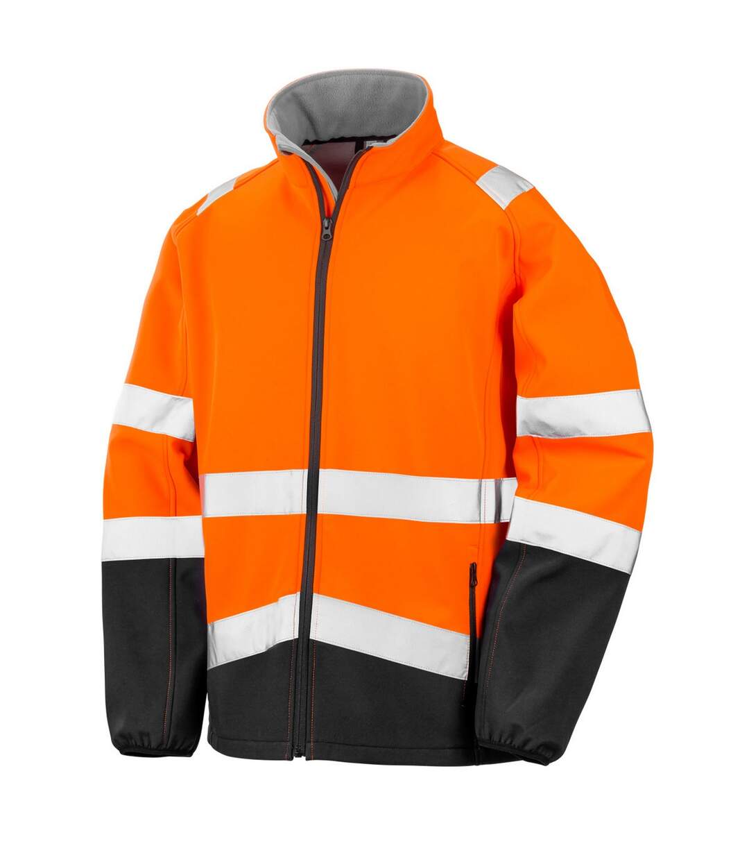 Result Safeguard Mens Printable Safety Softshell Jacket (Fluorescent Orange/Black) - UTBC4133