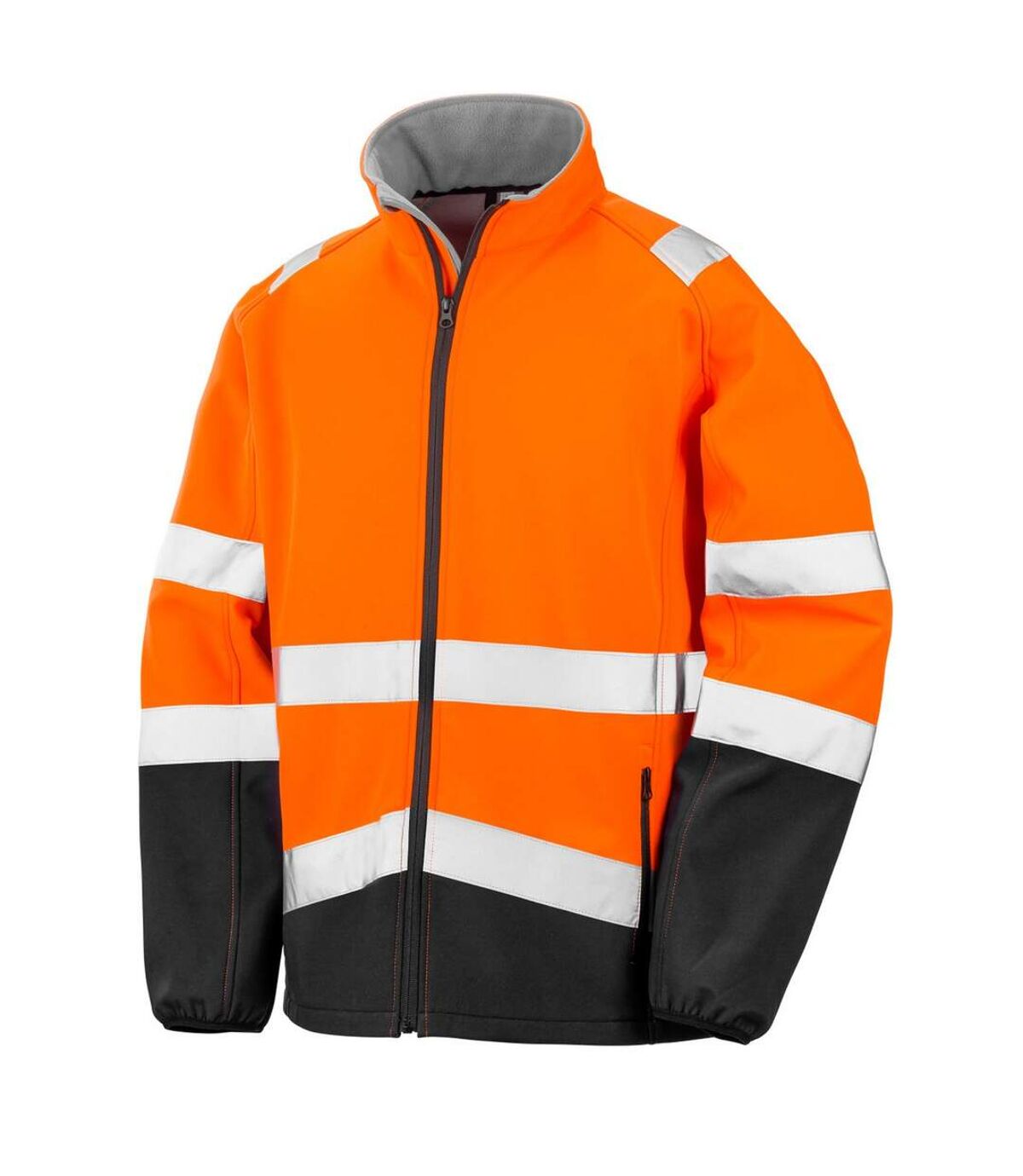 Result Safeguard Mens Printable Safety Softshell Jacket (Fluorescent Orange/Black) - UTBC4133