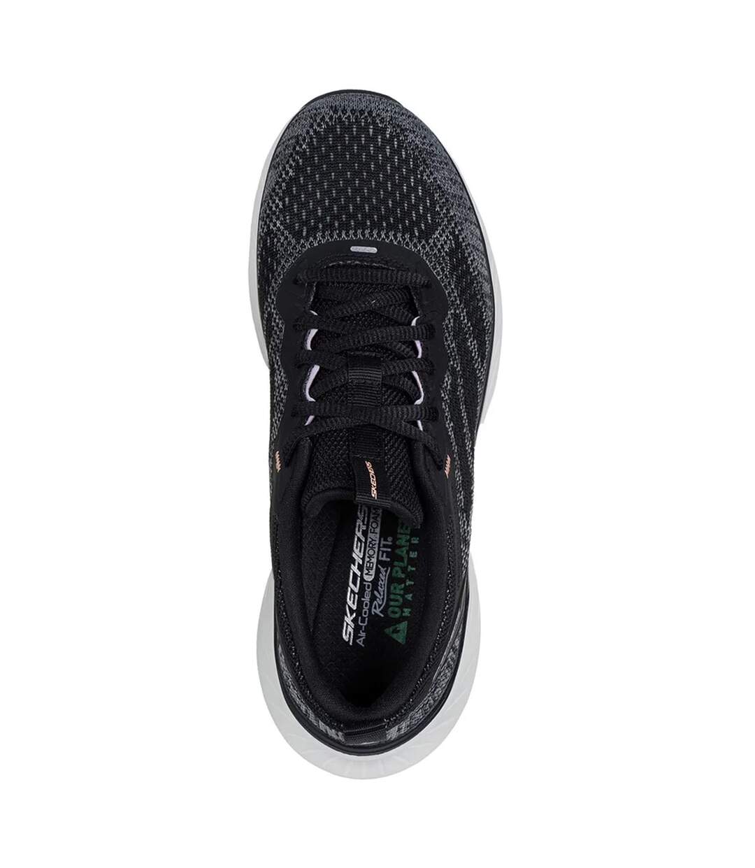 Womens/ladies Edgeride Power Flow Trainers Black Lavender Skechers-4