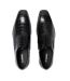 Mens Croc Full Grain Leather Oxford Shoes Black Giorgio-4
