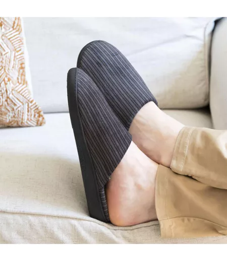 Isotoner Chaussons Mules homme semelle à mémoire de forme
