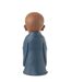 Statuette Moine Prière Grady 32cm Bleu-3