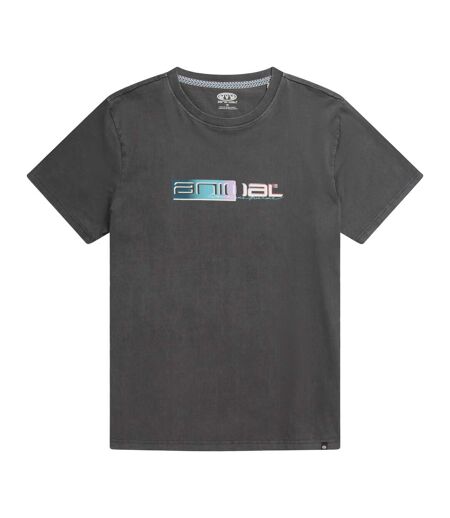 Animal Mens Chase Logo Natural T-Shirt (Charcoal Grey)