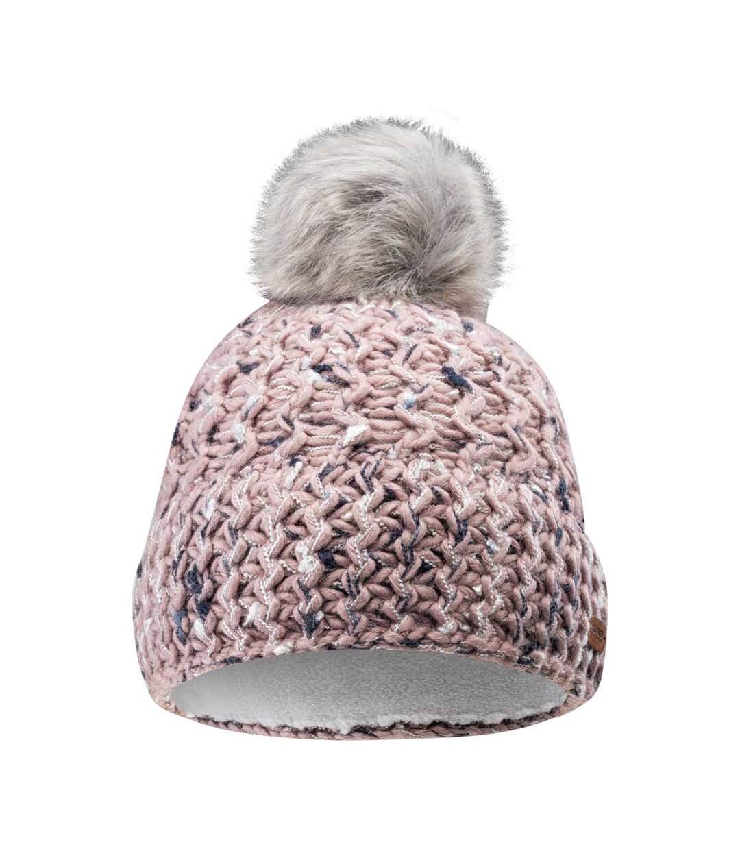 Bonnet D'hiver Ajana Femme Vieux Rose Bleu Blanc Iguana-1