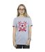 Disney Femme/Les femmes - T-shirt boyfriend en coton avec tête de footballeur Mickey (Gris sportif) - UTBI38519-2
