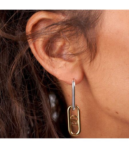 Boucle d'oreille femme AG3 SUPERBE bicolore