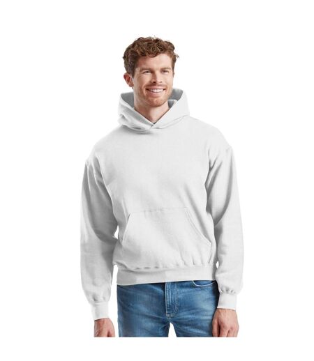 Sweat À Capuche Homme Gris Clair Chiné Fruit Of The Loom