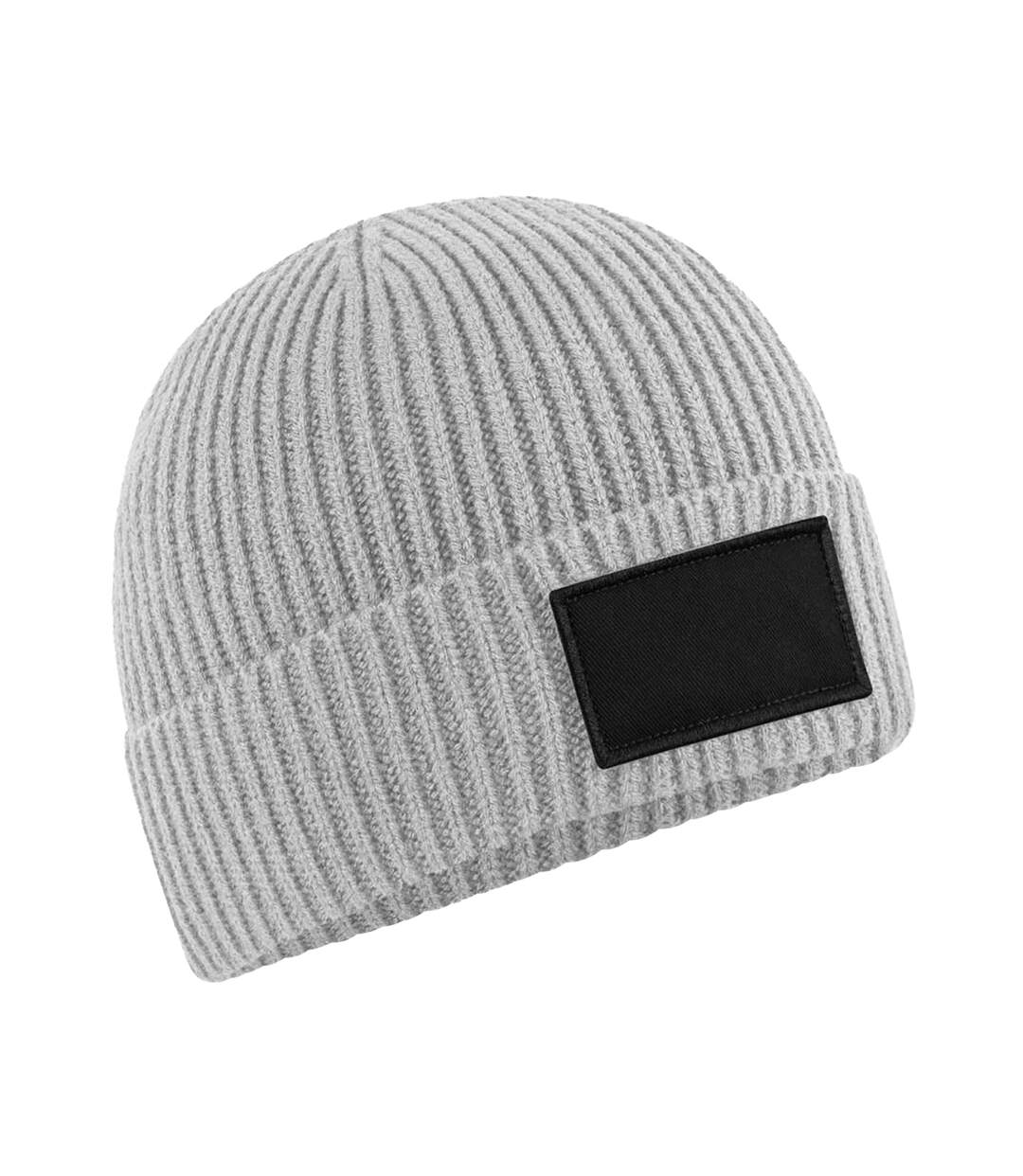 Bonnet Motif/style Écusson Fashion Gris Clair Noir Beechfield-1