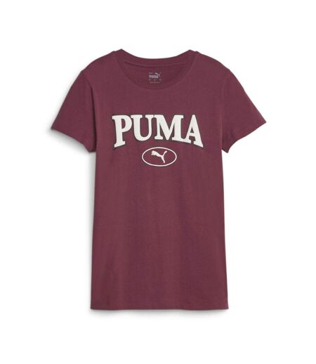 T-shirt Bordeaux Femme Puma Squad Graf - M