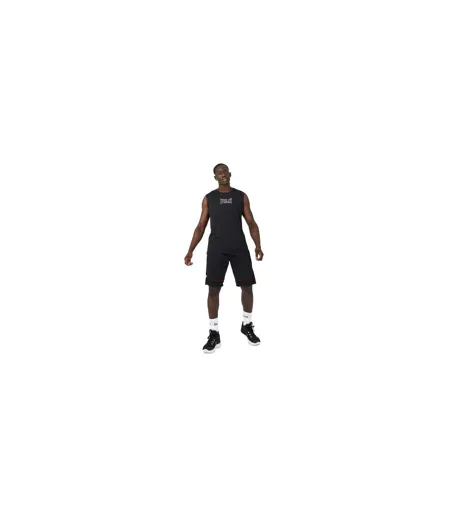 Mens Sleeveless Basketball Jersey Black Red Everlast