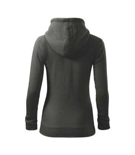 Sweat À Capuche Cape Femme Kaki Foncé Malfini