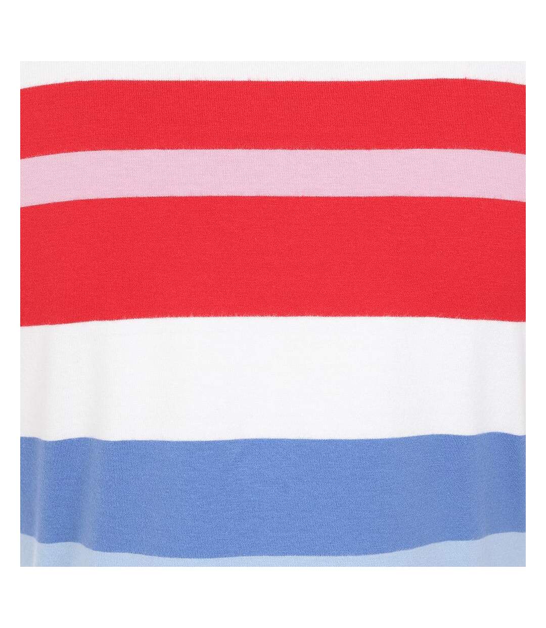 Robe T-shirt Motif/style Rayé Femme Rouge Lazy Jacks-3