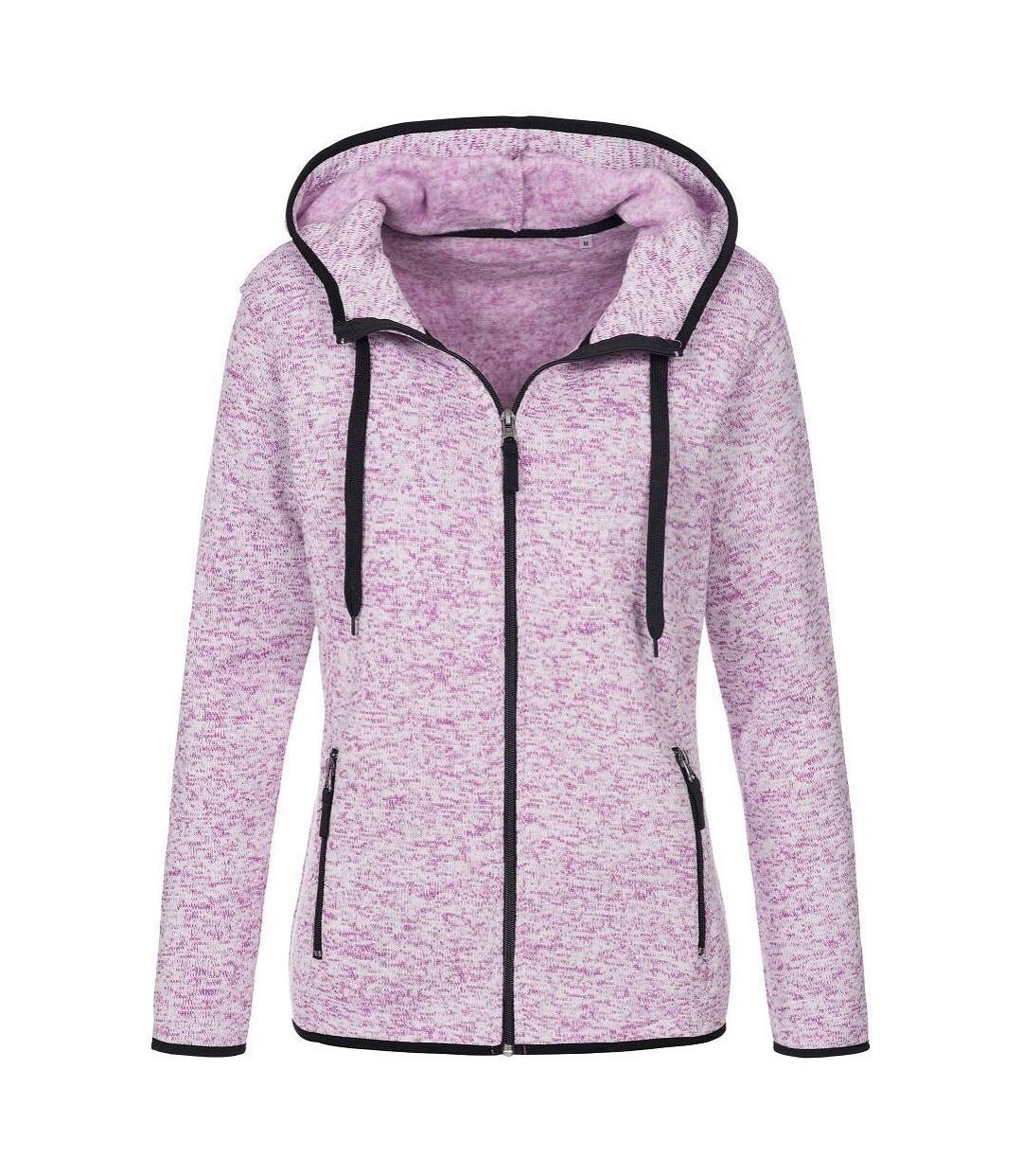 Veste polaire en tricot manches longues - Femme - ST5950 - violet mélange-1