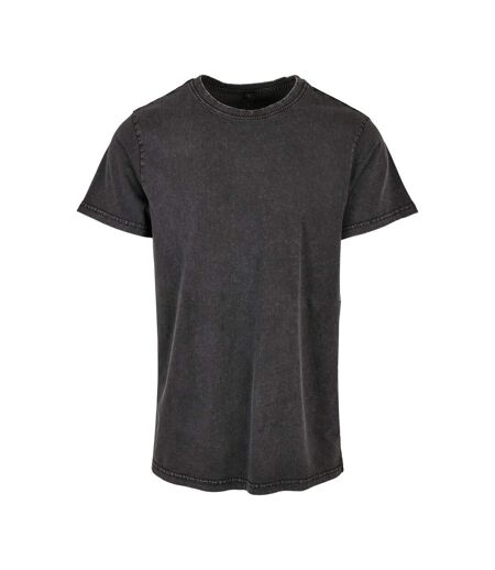 T-shirt Motif/style Délavé À L'acide Homme Noir Build Your Brand