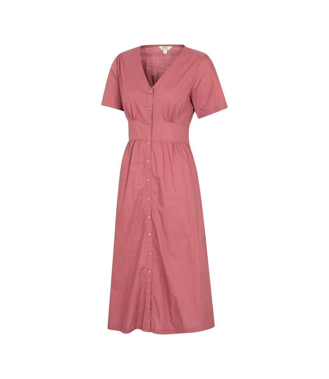 Womens/ladies Riviera Button Through Midi Dress Pink Mountain Warehouse-3