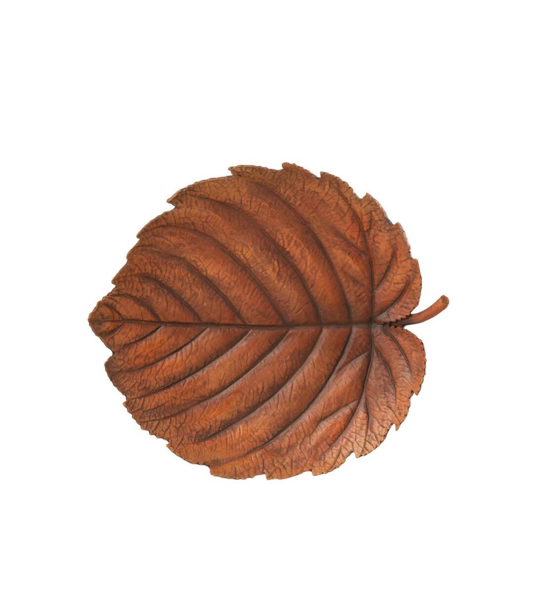 Coupelle Déco Feuille Plate 30cm Orange Foncé-2