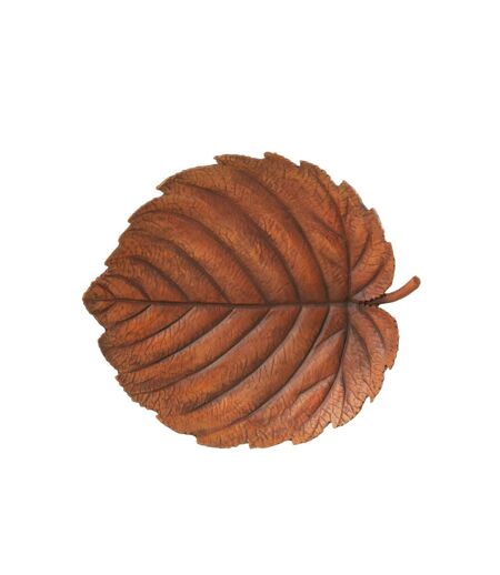 Coupelle Déco Feuille Plate 30cm Orange Foncé