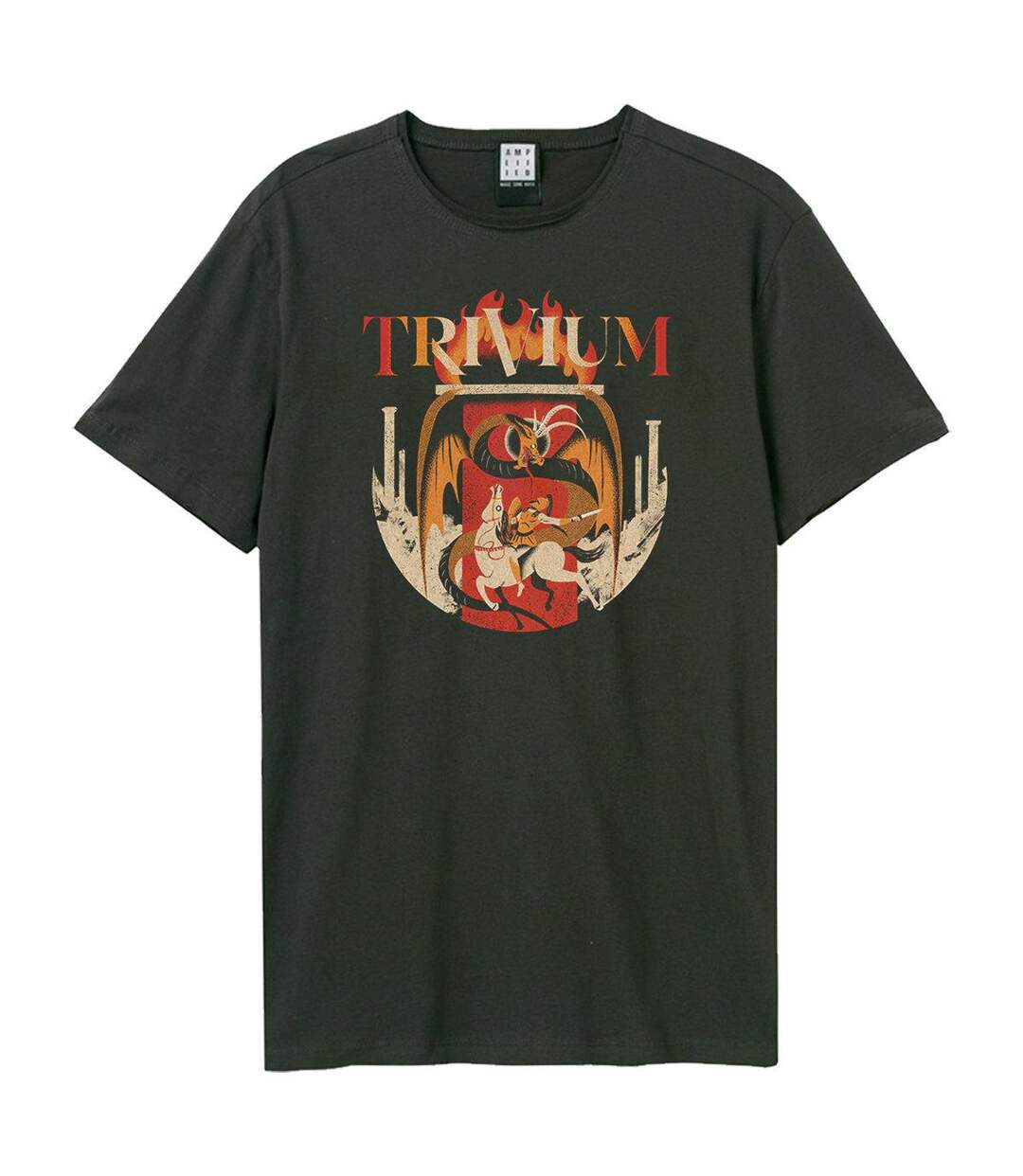 T-shirt Knights Vs Dragons Adulte Charbon Amplified-1