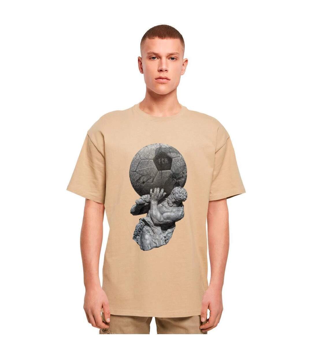 T-shirt Football's Coming Home Play God Homme Beige Mister Tee-1