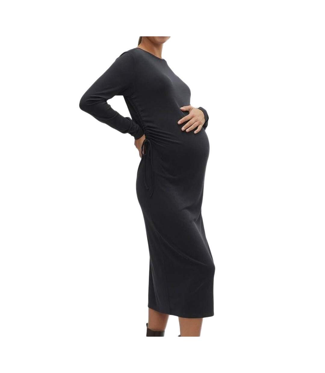 Robe noir femme vero moda maternity calf-1