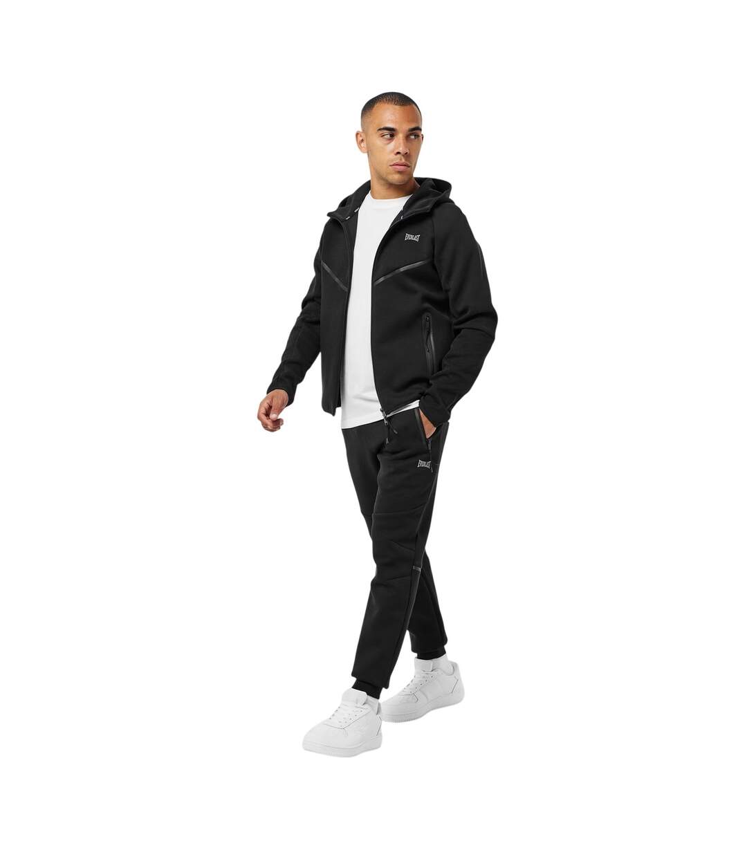 Mens Athletic Jogging Bottoms Black Everlast-1