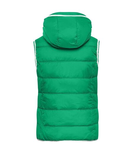 Veste Sans Manches Maritime Femme Vert Irlandais Blanc James And Nicholson