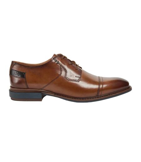 Mens savage leather formal shoes cognac POD