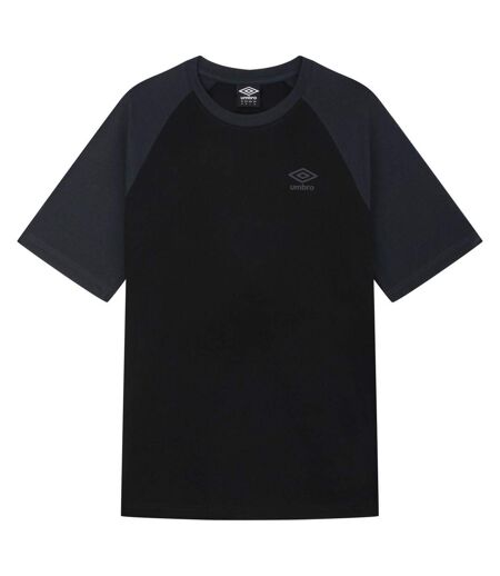 T-shirt Manches Raglan Core Homme Noir Gris Umbro