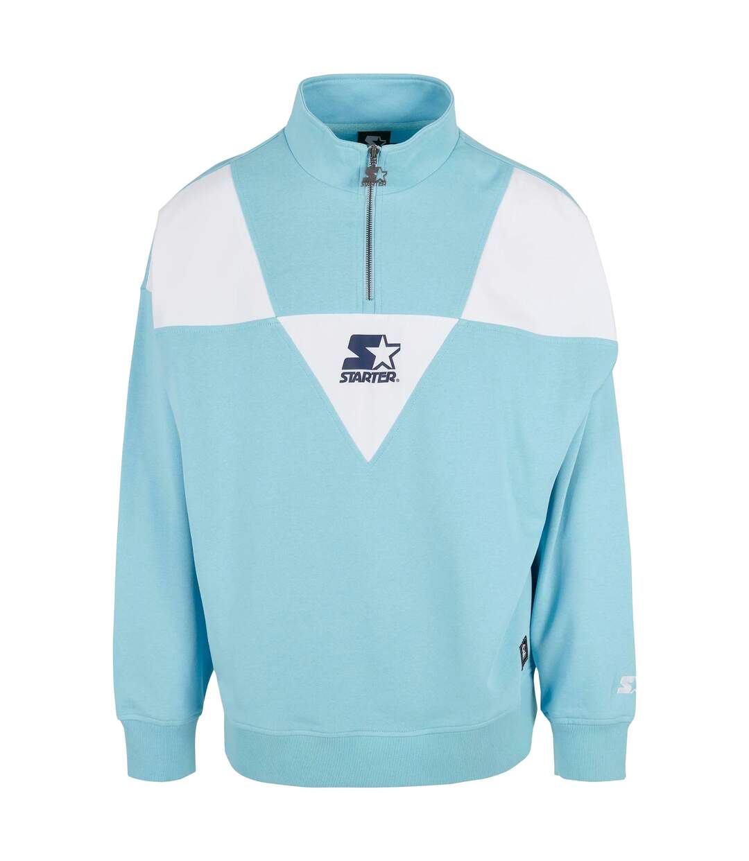 Pull Troyer Homme Bleu Baltique Blanc Starter Black Label-2