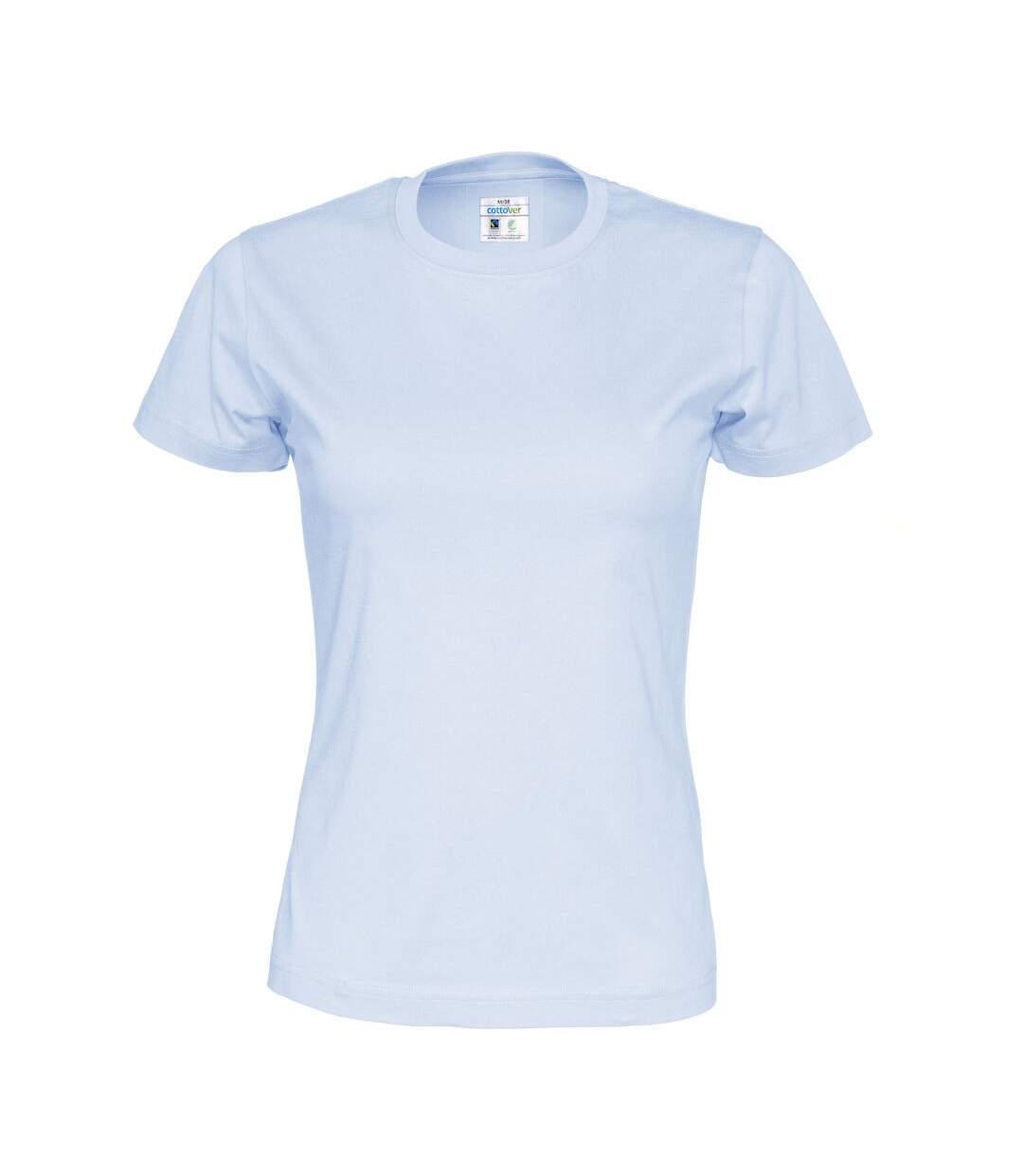 T-shirt femme bleu ciel Cottover-1