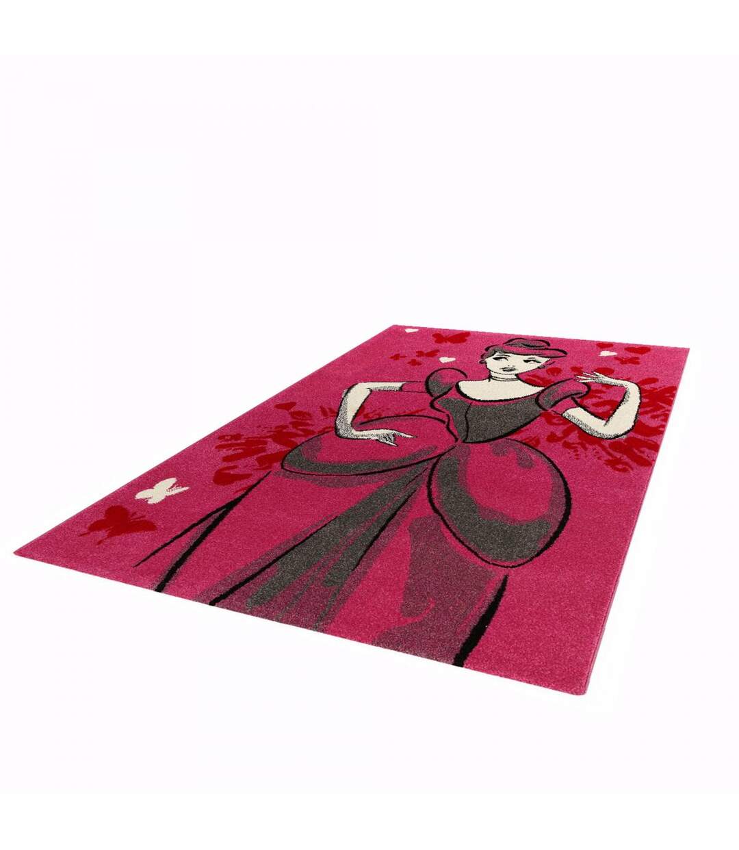 Tapis enfant tissé motif princesse CINDERELLA